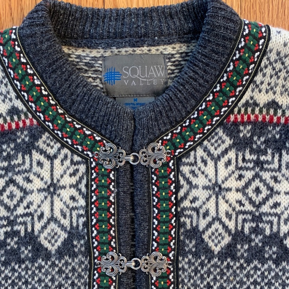 Squaw Valley Nordic Cardigan - Gray and Green